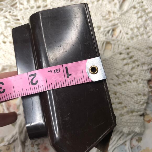 Vintage Bulova Automatic Original Plastic Leather Watch Display Storage Box Case - Picture 16 of 16